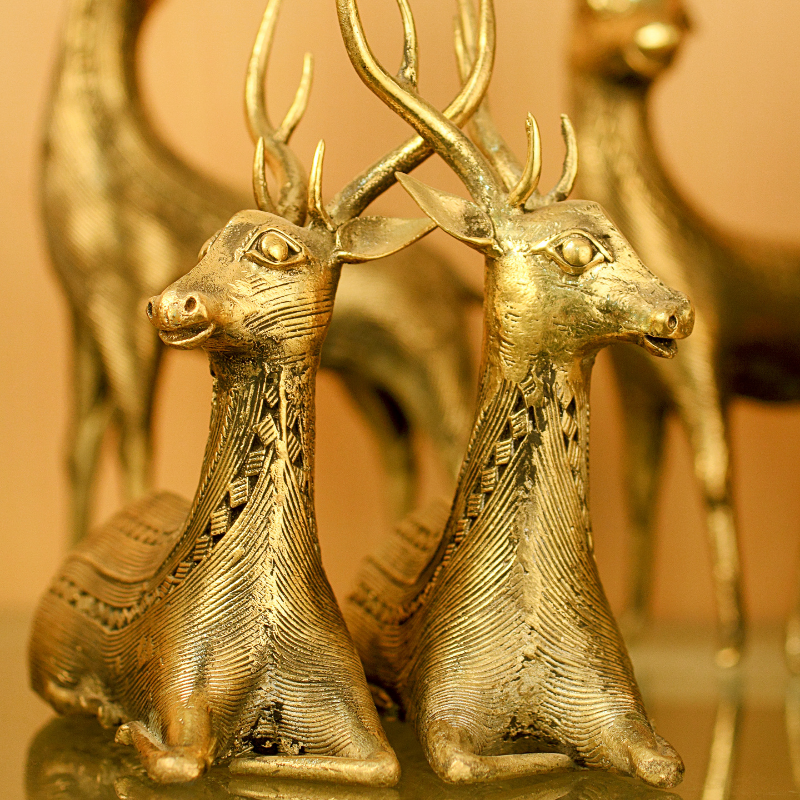 Dhokra Deer | Tribal Handicraft - Roomantique