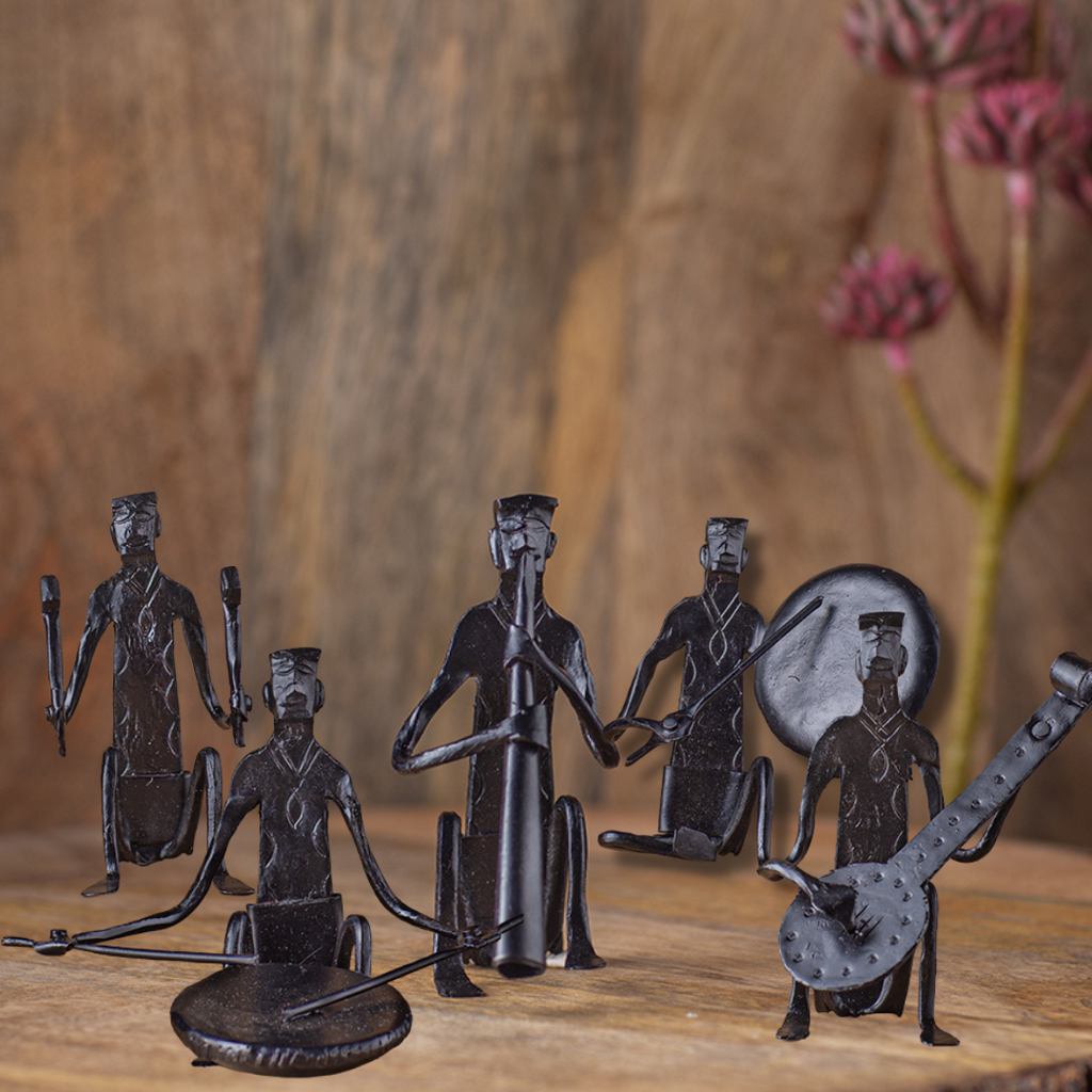 wrought iron musician set